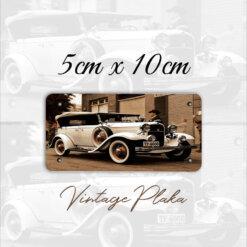 araba vintage küçük magnet plaka