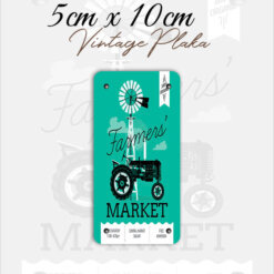 farmer vintage küçük magnet plaka