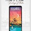 istanbul vintage metal plaka