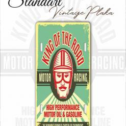 motor vintage metal plaka