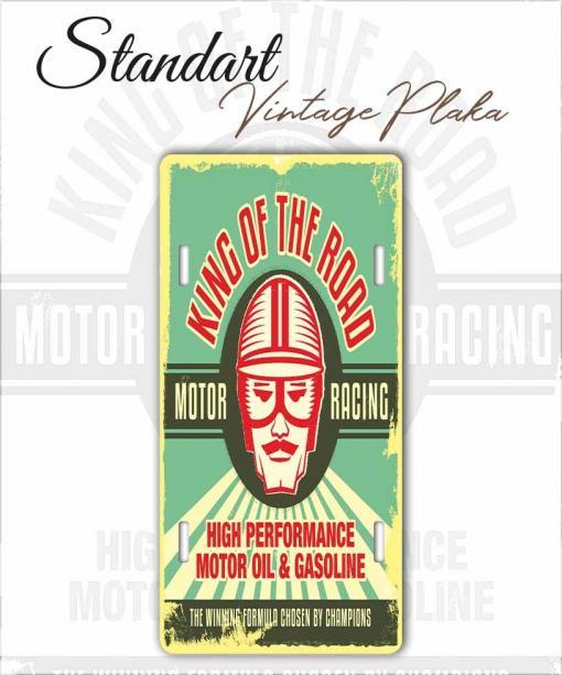 motor vintage metal plaka