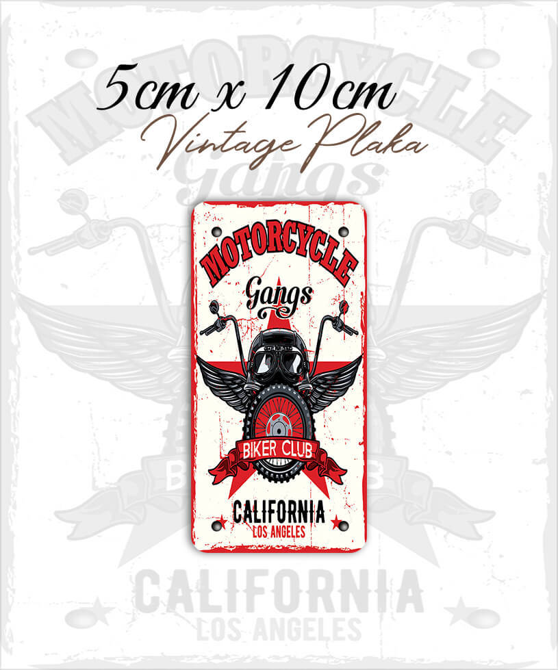 motrocycle vintage küçük magnet plaka