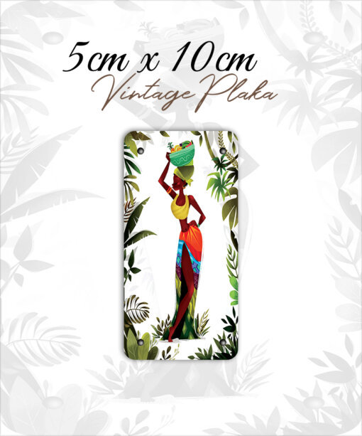 woman art vintage küçük magnet plaka