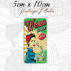 women power vintage metal küçük magnet plaka