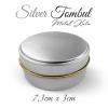 silver tombul metal kutu