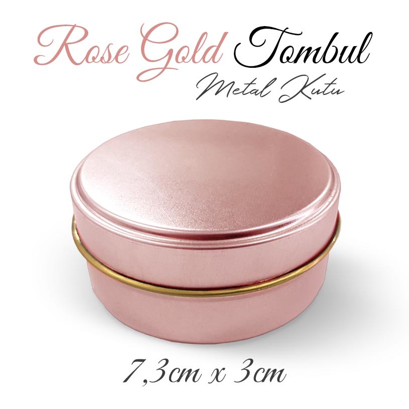 rose gold tombul metal kutu