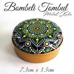 Mandala Desenli Bombeli Metal Kutu