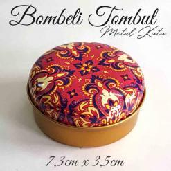 Mandala Desenli Bombeli Metal Kutu