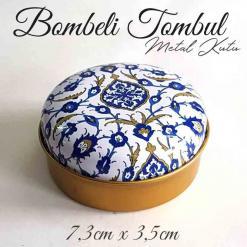 Mandala Desenli Bombeli Metal Kutu