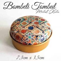 Mandala Desenli Bombeli Metal Kutu