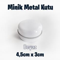 Beyaz Minik Metal Kutu