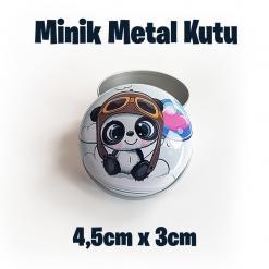Kids Desenli Minik Metal Kutu