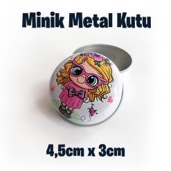 Kids Desenli Minik Metal Kutu