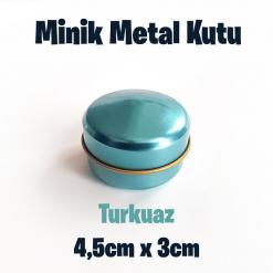 Turkuaz Minik Metal Kutu