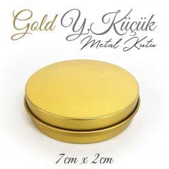Gold Renkli Y.Küçük Metal Kutu