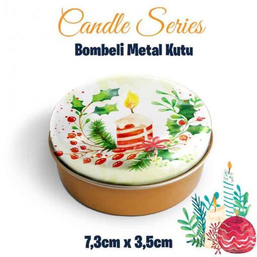 Mum Desenli Bombeli Metal Kutu