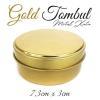 Gold Renkli Tombul Metal Kutu