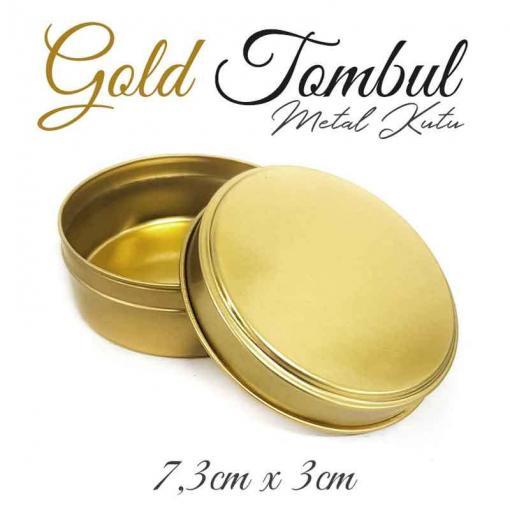 Gold Renkli Tombul Metal Kutu - Görsel 2