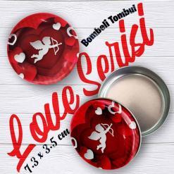 Love Desenli Bombeli Metal Kutu
