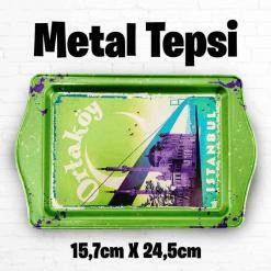 İstanbul Desenli Metal Tepsi