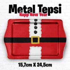 Yeni Yıl Temalı Metal Tepsi
