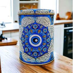 Nazar Desenli 10x13 cm Metal Kutu