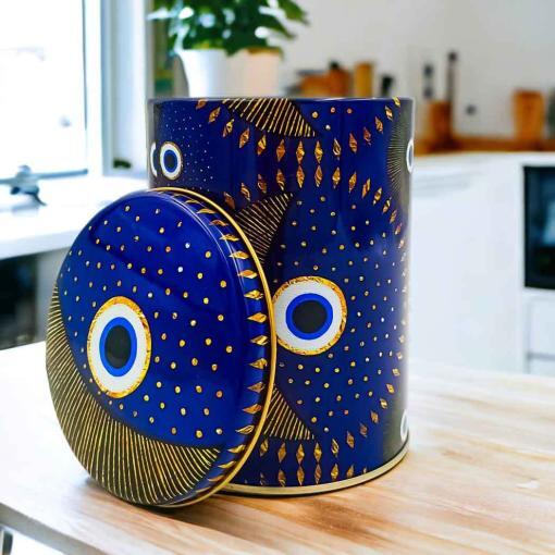 Nazar Desenli 10x13 cm Metal Kutu - Görsel 2