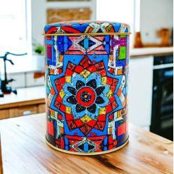 Mandala Desenli 10x13 cm Metal Kutu