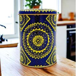 Mandala Desenli 10x13 cm Metal Kutu